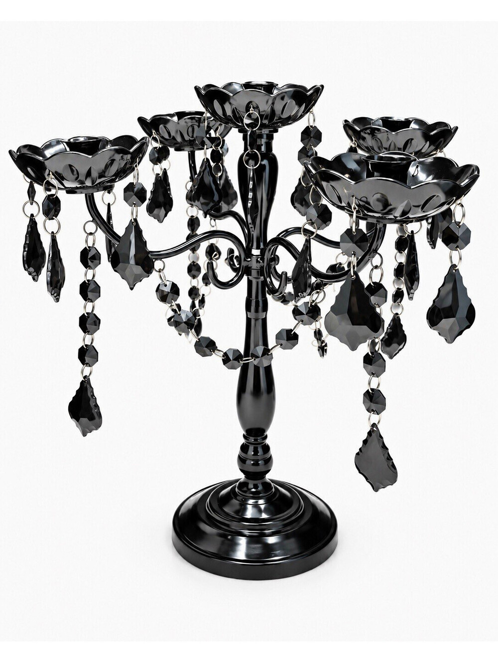 Gothic Black Candelabra Haunted Mansion Halloween Centerpiece